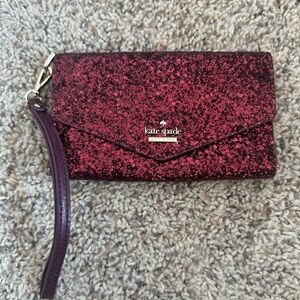 Kate Spade Ruby Red Sequins Glitter Wristlet